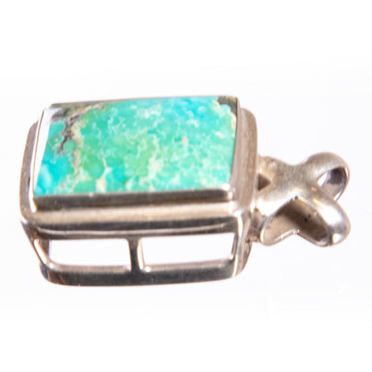 Silver Pendant Turquoise cage