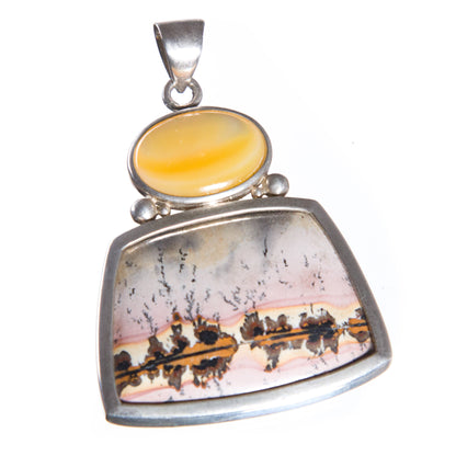 Pendant Picture Jasper, 925 Sterling Silver