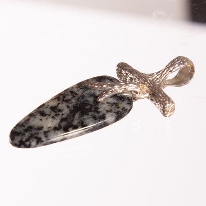 Pendant, Sterling Silver and Leapord Quartz