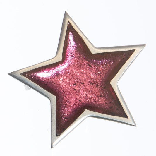 Watch this Space Brooch from the Pewter Stars Collection, Pink
