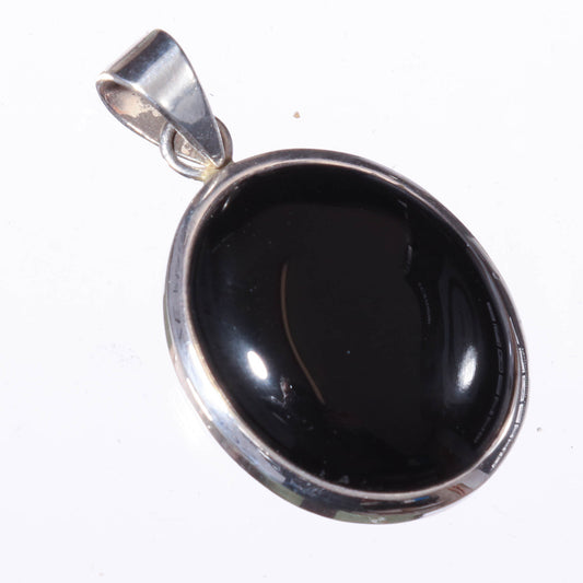 Silver Pendant, Black Onyx