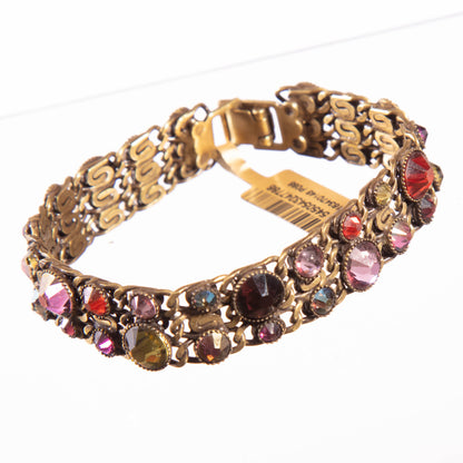 double row bracelet Bracelet, Dark Multi/Gold