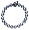 Pilgrim Classic 650 Glass Pearl Bracelet, Grey/Black