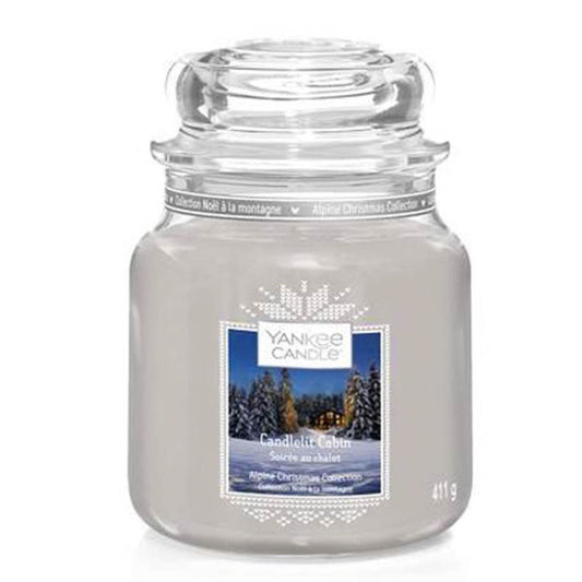 Candlelit Cabin, Yankee Candle Medium Jar,