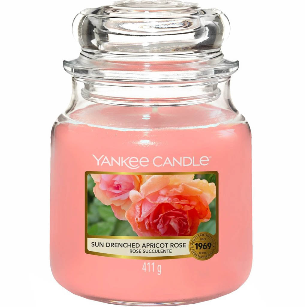 Sun Drenched Apricot Rose, Yankee Candle Medium Jar,