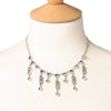 A&C Classic Party Most Elaborate Drop Necklace, Blue/Silver