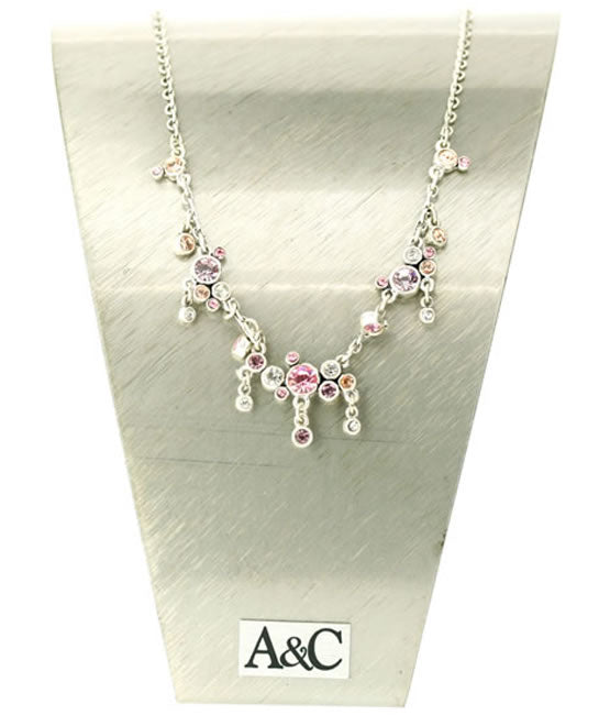 A&C Classic Beauty Beautiful All Round Necklace, Rose/Silver
