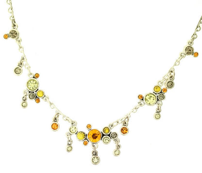 A&C Classic Beauty Beautiful All Round Necklace, Orange/Silver