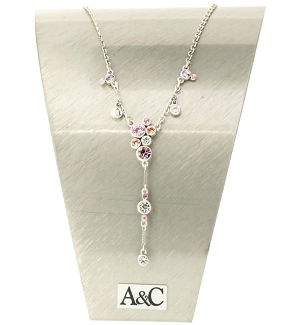 A&C Classic Beauty A Very Pretty Pendant, Rose/Silver