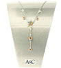 A&C Classic Beauty A Very Pretty Pendant, Orange/Silver