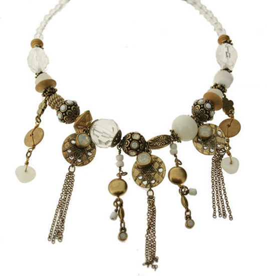 A&C Ethnic Dream Necklace, Crystal/Gold