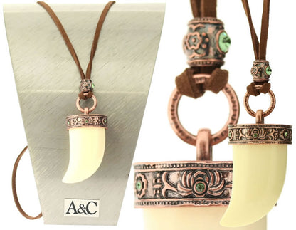 A&C Zanzibar Impresive Necklace, Mint/Copper