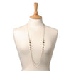 A&C Greek Godess Very Long Necklace, White/Gold