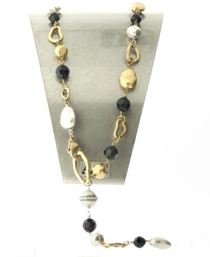 A&C Metal Nuggets Y Necklace,