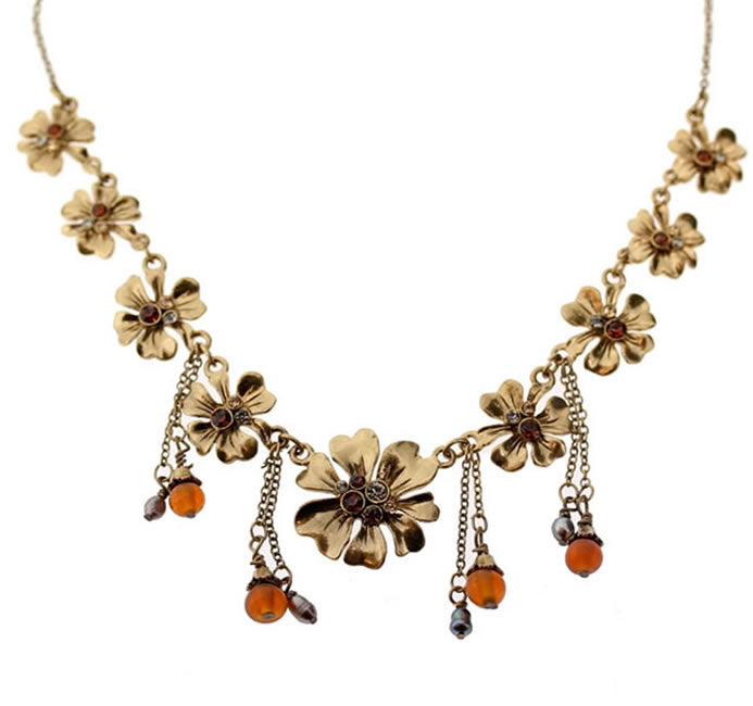 A&C Buttercup Beautiful,  All-Around Necklace, Brown/Gold