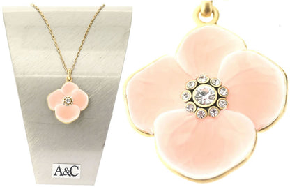 A&C Hortensia Lovely Pendant, Peach/Gold