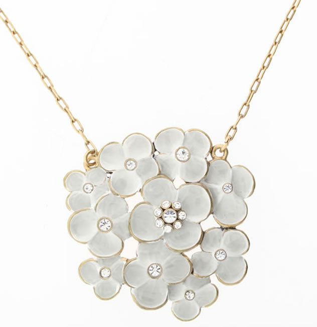 A&C Hortensia Beautiful Necklace,Grey/Gold