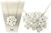 A&C Hortensia Beautiful Necklace,Grey/Gold