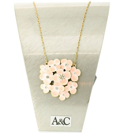 A&C Hortensia Beautiful Necklace,Peach/Gold