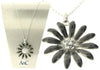 A&C Daisy Stunning Flower Pendant, Black/Silver