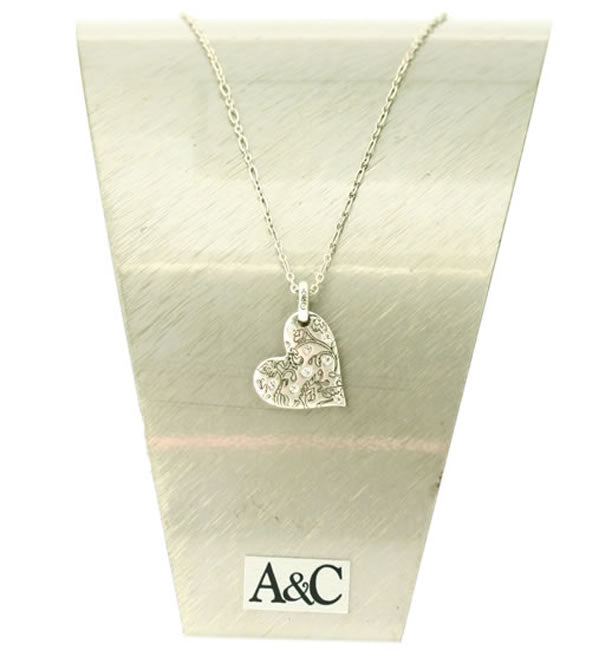 A&C Lovestory Small Heart Pendant, Silver