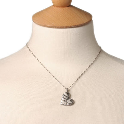 A&C Love Story Small Heart Pendant, Silver