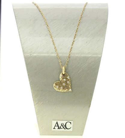 A&C Love Story Small Heart Pendant, Gold