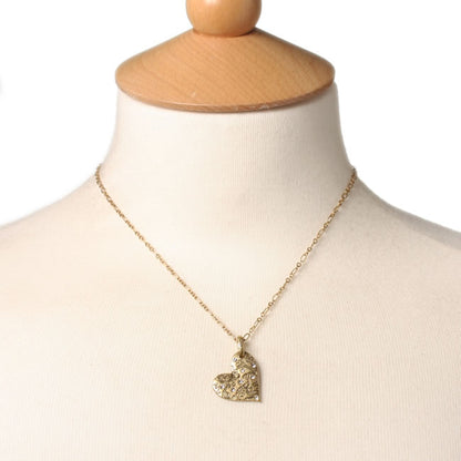 A&C Love Story Small Heart Pendant, Gold