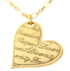 A&C Lovestory Long Heart Pendant Necklace, Gold