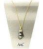 A&C Ice Princess Mitten Pendant, Black/Gold