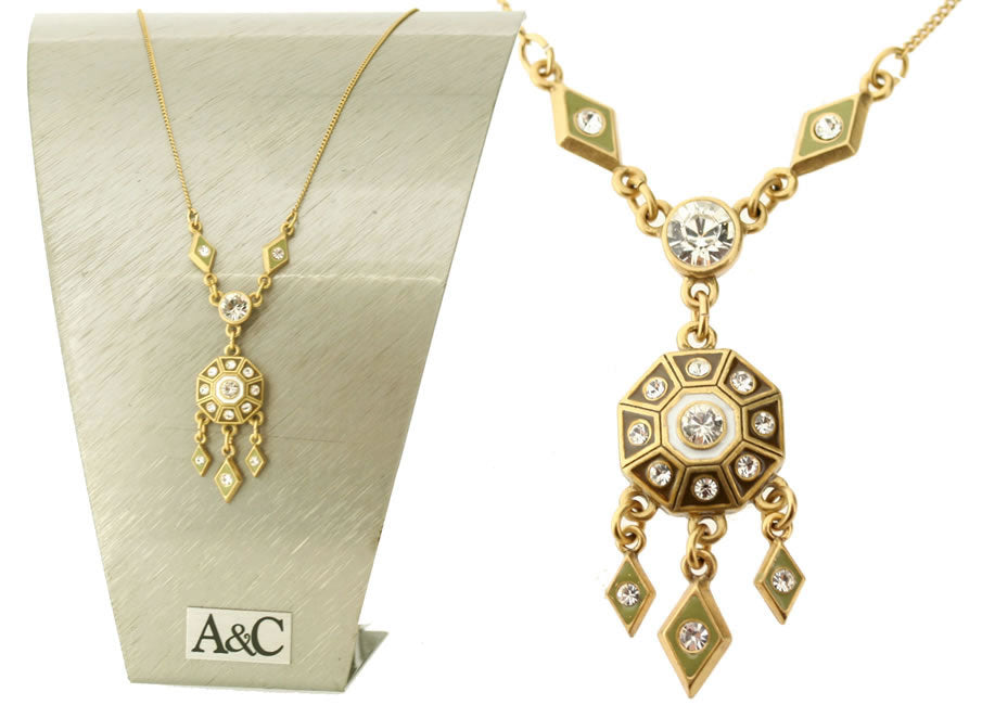 A&C Kaleidoscope Pretty Drop Pendant Necklace, Gold