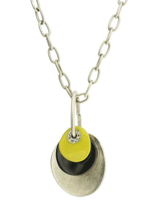 A&C Palette Necklace In Yellow/Black/Silver