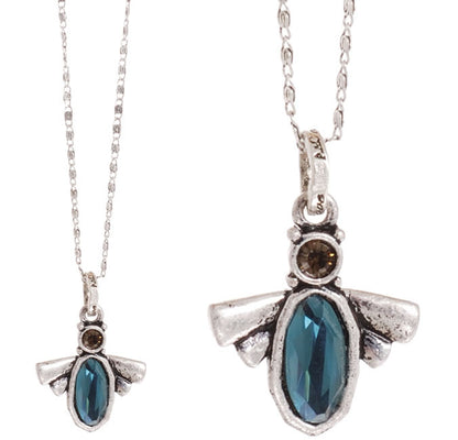 A&C Lucky Bugs Small Pendant, Blue/Silver