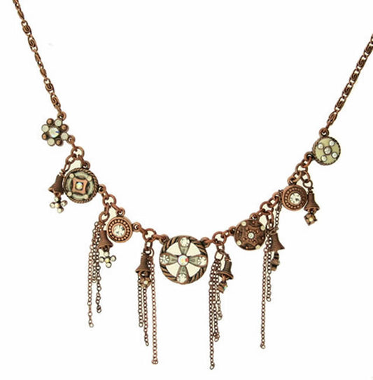 A&C A Little Ethnic Necklace, White/Opal/Copper