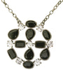 A&C Stripy Stones Stunning Pendant Necklace, Black/Dark