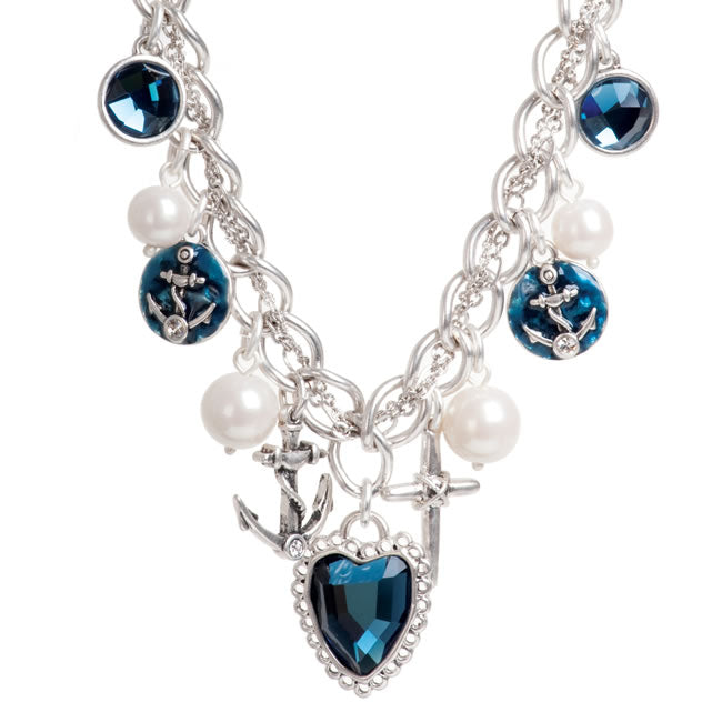 A&C Navy Blue Elaborate Necklace