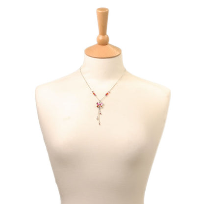A&C Tropical Butterfly, Pendant Fushia/Orange/Silver