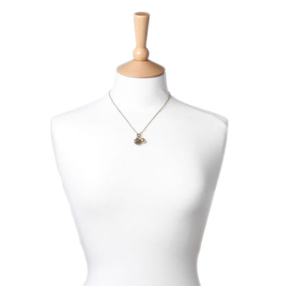 A&C Diamond Ball Necklace, Crystal/Gold