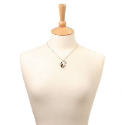A&C Tropical Leaf Necklace Smokey Grey/Silver