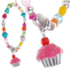 A&C Tea Party, Elasticated Beads And Muffin  Bracelet
