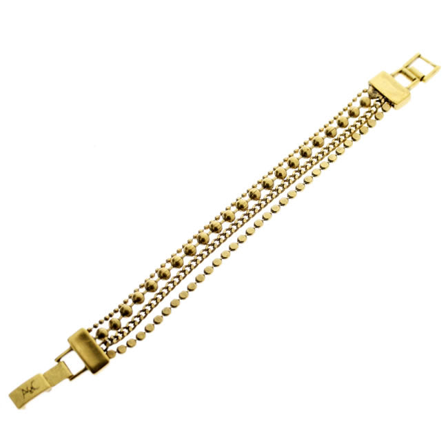 A&C Diamond Ball Multi Chain Bracelet, Crystal/Gold