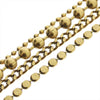 A&C Diamond Ball Multi Chain Bracelet, Crystal/Gold