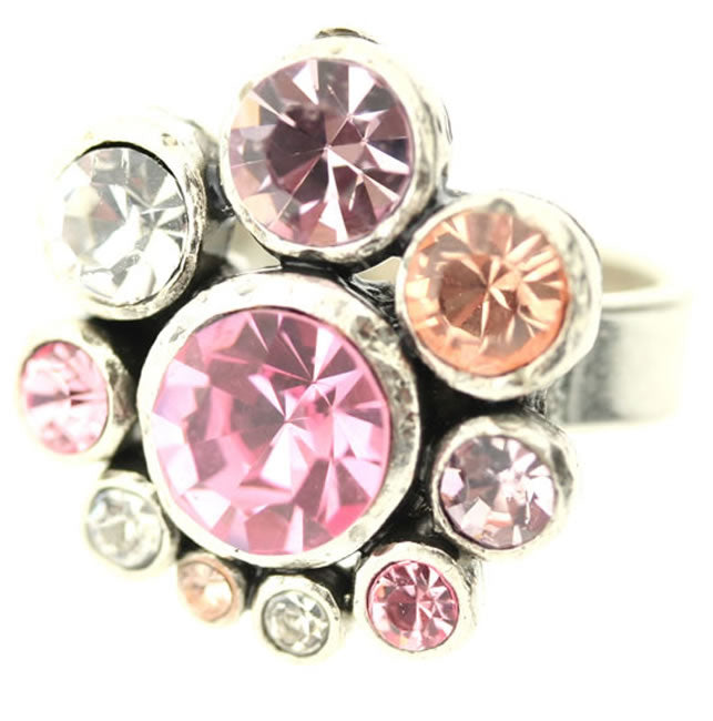 A&C Classic Beauty Ring, Rose/Silver