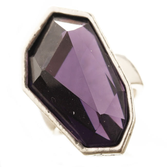 A&C, Essential Adjustable Ring, Purple/Silver