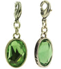 A&C Charm Green Faceted Glass