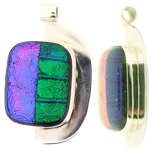 Dichroic Pendant set in Silver