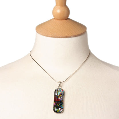 Dichroic Pendant set in Silver