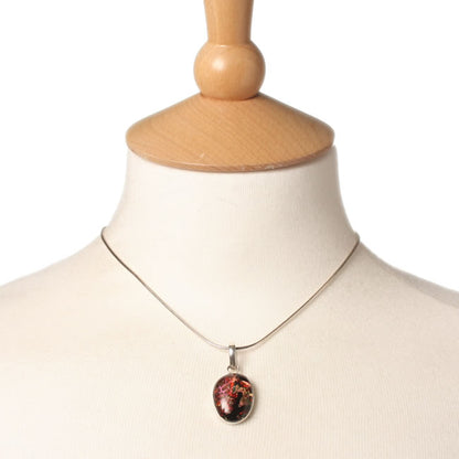 Dichroic Pendant set in Silver