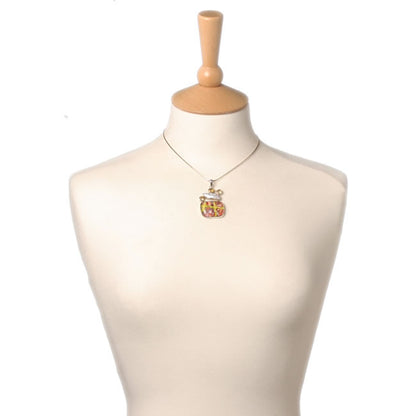 Dichroic Pendant set in Silver