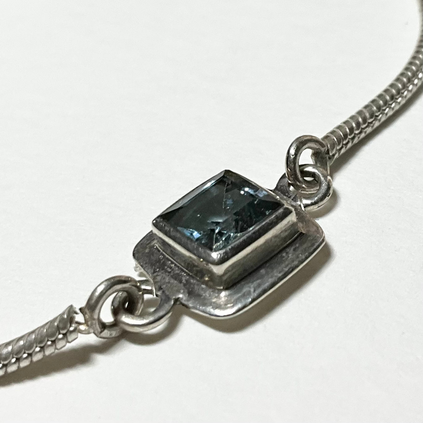 Sterling Silver Bracelet and Blue Topaz